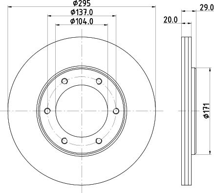 HELLA 8DD 355 101-191 - Disque de frein cwaw.fr