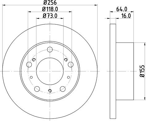 HELLA 8DD 355 101-121 - Disque de frein cwaw.fr