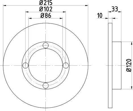 HELLA 8DD 355 101-851 - Disque de frein cwaw.fr