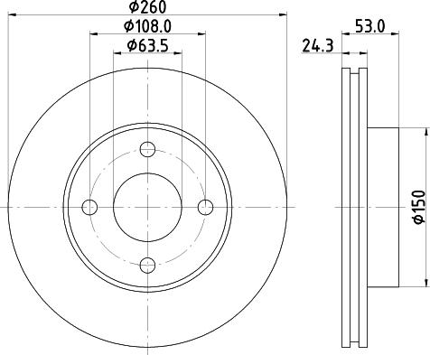 HELLA 8DD 355 101-391 - Disque de frein cwaw.fr