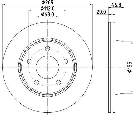 HELLA 8DD 355 101-351 - Disque de frein cwaw.fr