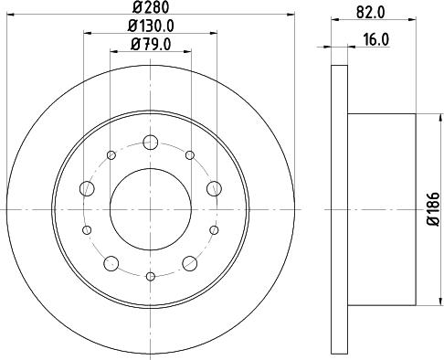 HELLA 8DD 355 108-981 - Disque de frein cwaw.fr