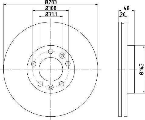 HELLA 8DD 355 108-411 - Disque de frein cwaw.fr