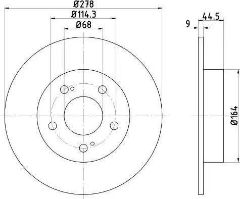 HELLA 8DD 355 108-541 - Disque de frein cwaw.fr