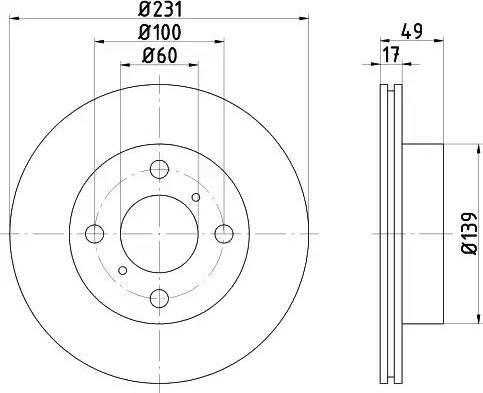 HELLA 8DD 355 108-571 - Disque de frein cwaw.fr