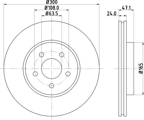 HELLA 8DD 355 108-042 - Disque de frein cwaw.fr