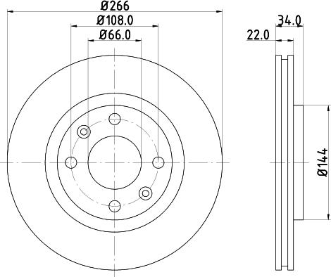 HELLA 8DD 355 124-201 - Disque de frein cwaw.fr