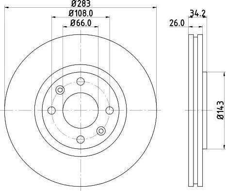 HELLA 8DD 355 108-361 - Disque de frein cwaw.fr