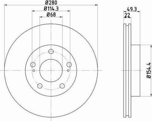 HELLA 8DD 355 103-991 - Disque de frein cwaw.fr