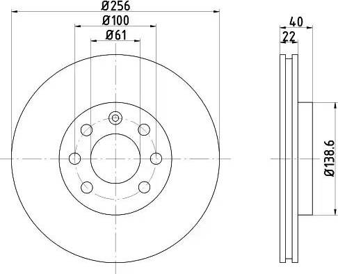 HELLA 8DD 355 103-931 - Disque de frein cwaw.fr