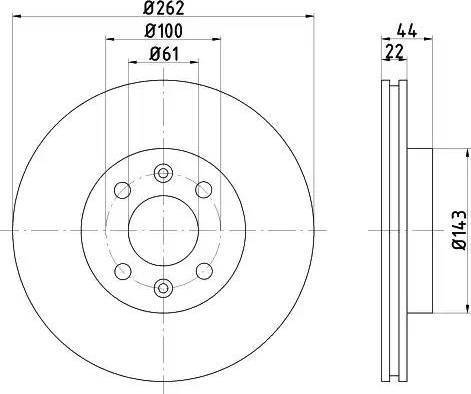 HELLA 8DD 355 103-491 - Disque de frein cwaw.fr