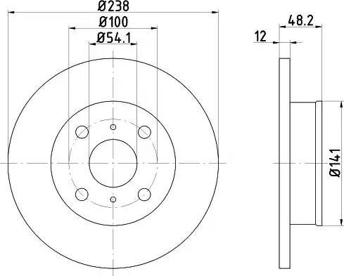 HELLA 8DD 355 103-551 - Disque de frein cwaw.fr