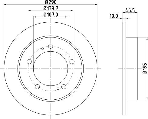 HELLA 8DD 355 103-611 - Disque de frein cwaw.fr