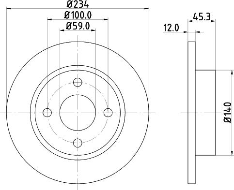 HELLA 8DD 355 103-341 - Disque de frein cwaw.fr