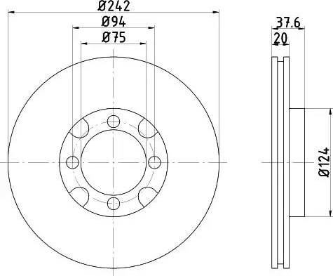 HELLA 8DD 355 103-201 - Disque de frein cwaw.fr