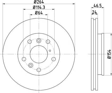 HELLA 8DD 355 103-211 - Disque de frein cwaw.fr