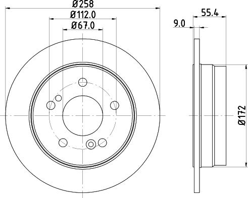 HELLA 8DD 355 102-991 - Disque de frein cwaw.fr