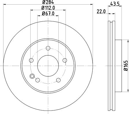 HELLA 8DD 355 102-971 - Disque de frein cwaw.fr