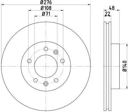 HELLA 8DD 355 102-451 - Disque de frein cwaw.fr