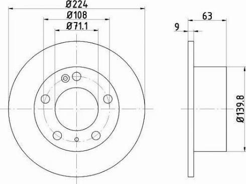 HELLA 8DD 355 102-461 - Disque de frein cwaw.fr