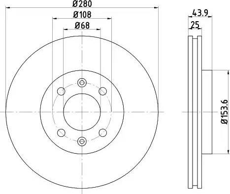 HELLA 8DD 355 102-411 - Disque de frein cwaw.fr