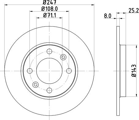 HELLA 8DD 355 102-511 - Disque de frein cwaw.fr