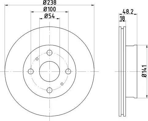 HELLA 8DD 355 102-611 - Disque de frein cwaw.fr