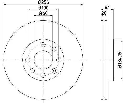 HELLA 8DD 355 102-681 - Disque de frein cwaw.fr