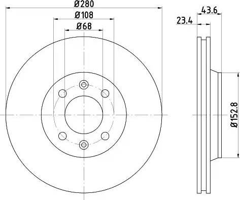 HELLA 8DD 355 102-081 - Disque de frein cwaw.fr