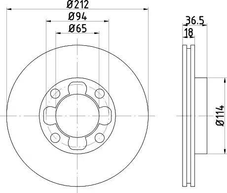 HELLA 8DD 355 102-111 - Disque de frein cwaw.fr