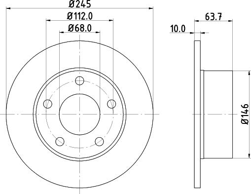 HELLA 8DD 355 102-802 - Disque de frein cwaw.fr