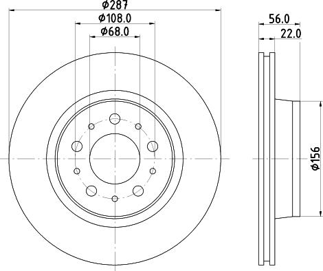 HELLA 8DD 355 126-032 - Disque de frein cwaw.fr