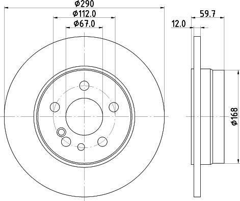 HELLA 8DD 355 122-172 - Disque de frein cwaw.fr