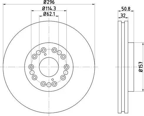 HELLA 8DD 355 107-971 - Disque de frein cwaw.fr