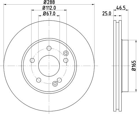 HELLA 8DD 355 107-482 - Disque de frein cwaw.fr