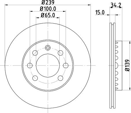 HELLA 8DD 355 107-581 - Disque de frein cwaw.fr