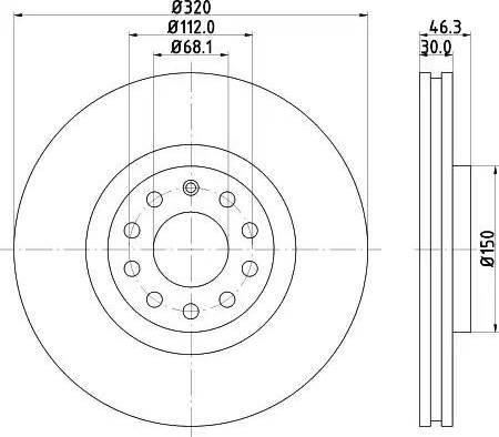 HELLA 8DD 355 107-621 - Disque de frein cwaw.fr