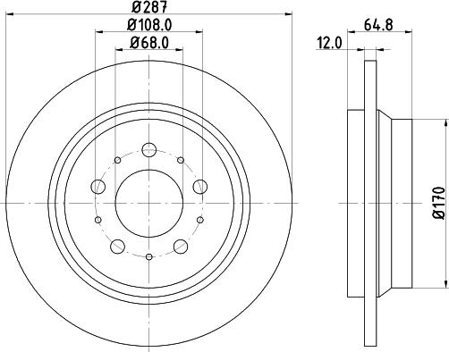 HELLA 8DD 355 124-791 - Disque de frein cwaw.fr