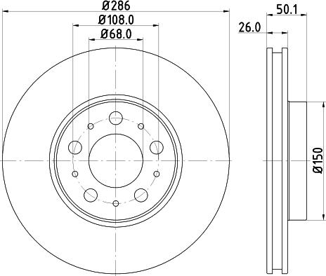 HELLA 8DD 355 107-051 - Disque de frein cwaw.fr