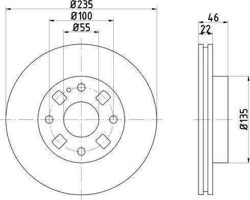 HELLA 8DD 355 107-191 - Disque de frein cwaw.fr