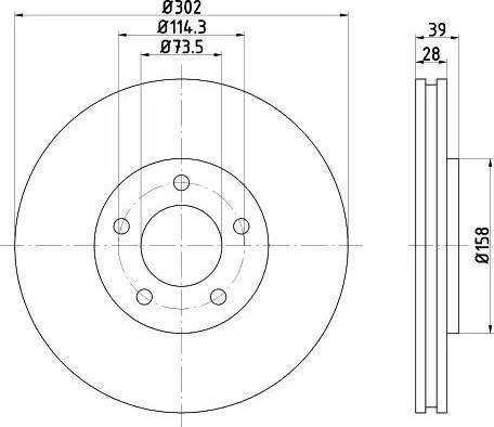 HELLA 8DD 355 107-881 - Disque de frein cwaw.fr