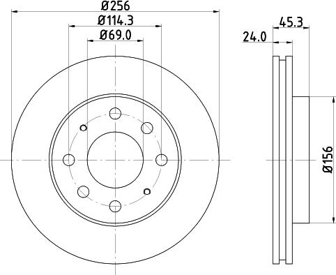 HELLA 8DD 355 107-321 - Disque de frein cwaw.fr