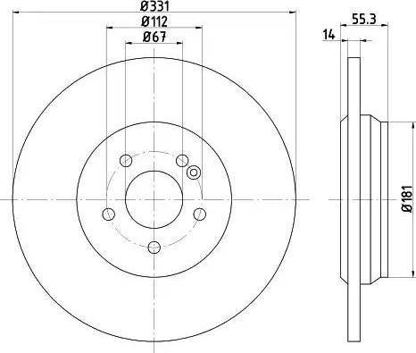 HELLA 8DD 355 122-091 - Disque de frein cwaw.fr