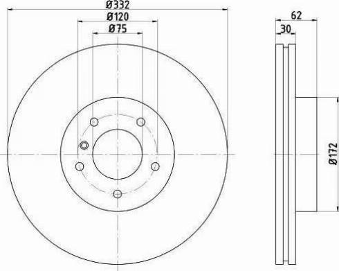 HELLA 8DD 355 107-751 - Disque de frein cwaw.fr