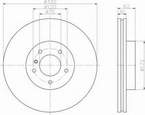 HELLA 8DD 355 107-752 - Disque de frein cwaw.fr