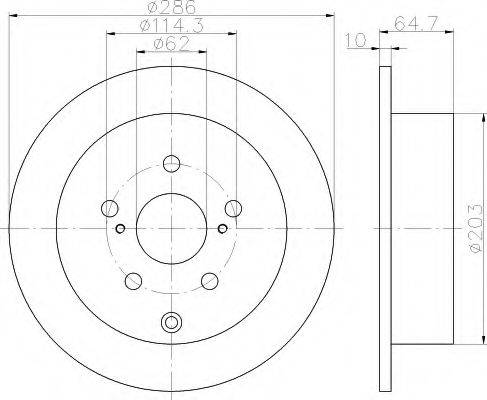 HELLA 8DD 355 119-941 - Disque de frein cwaw.fr