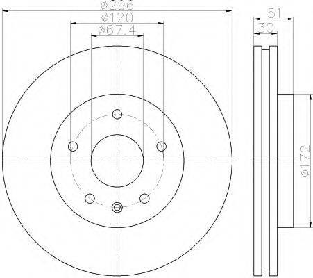 HELLA 8DD 355 119-951 - Disque de frein cwaw.fr