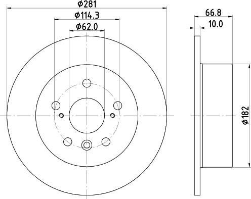 HELLA 8DD 355 119-671 - Disque de frein cwaw.fr