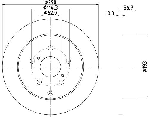 HELLA 8DD 355 119-021 - Disque de frein cwaw.fr