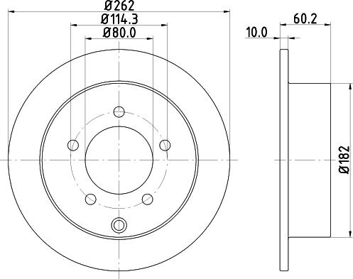 HELLA 8DD 355 119-181 - Disque de frein cwaw.fr